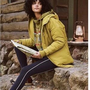 Free People Movement Survival Mode Full Zip Hooded Puffer Jacket, size L